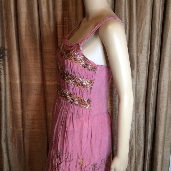 Johnny Was Woman's Pretty in Pink Dusty Rose Sundress-Size S - Picture 5 of 8
